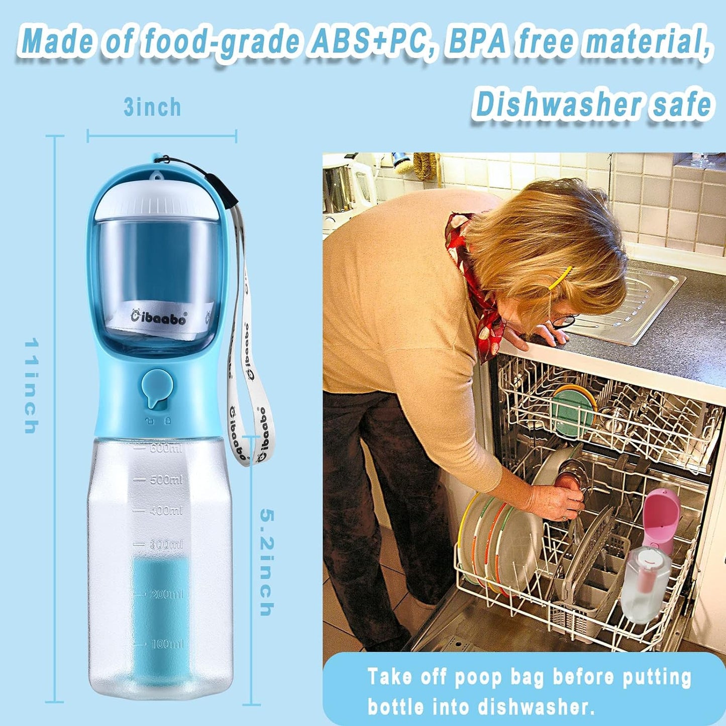 3 in 1 Pet Travel Bottle Poop